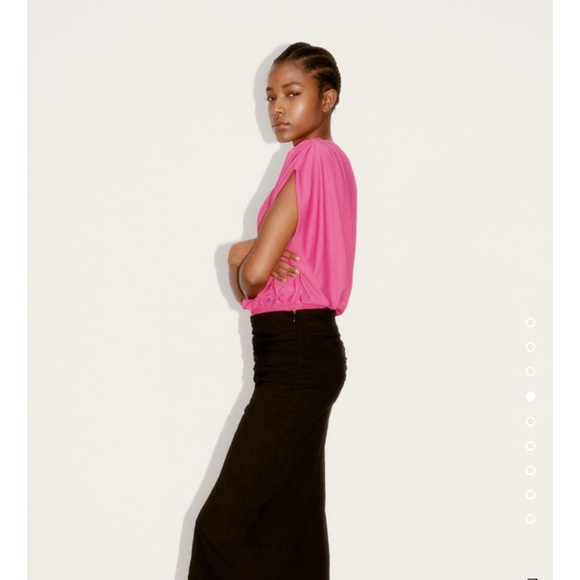 ZARA BLOGGERS FAV DRAPED ASYMMETRIC TOP - Picture 9 of 9